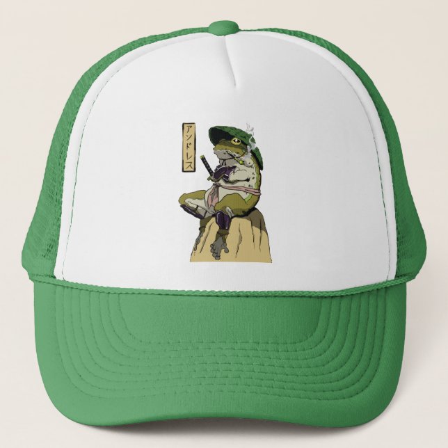 Gorra De Camionero Rana Samurái: Guardián del Loto (Anverso)