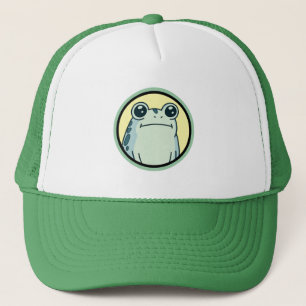 Gorra De Camionero Rana Sapo Verde Divertida Impasible 