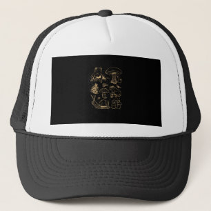 Gorra De Camionero Ranas y hongos boceto vintage – Estética Gob