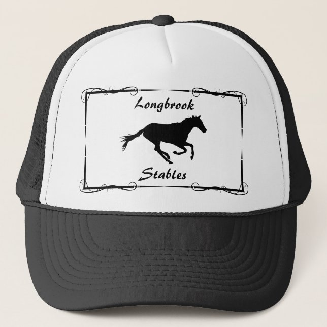 Gorra De Camionero Rancho de granja o Personalizable de nombre establ (Anverso)