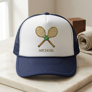 Gorra De Camionero Raquetas de tenis personalizadas con su nombre