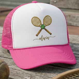 Gorra De Camionero Raquetas de tenis personalizadas con su nombre