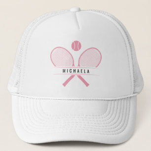 Gorra De Camionero Raquetas de Tenis y Nombre de Jugador de Tenis
