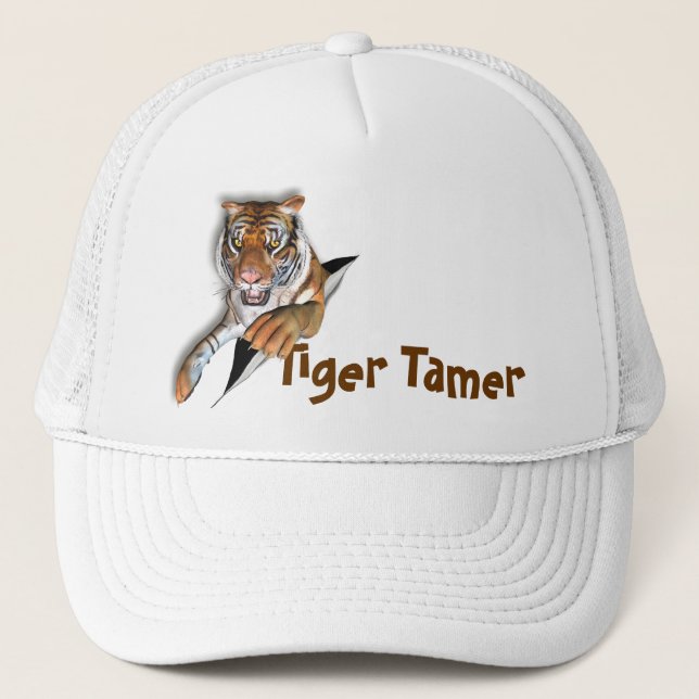 Gorra De Camionero Rasgadura de diseño del tigre (Anverso)