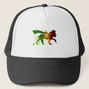 Gorra De Camionero RASTA León de Judá Rojo Dorado Verde