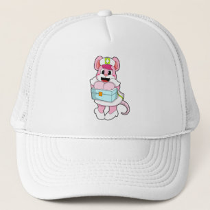 Gorra De Camionero Rata como enfermera con caja
