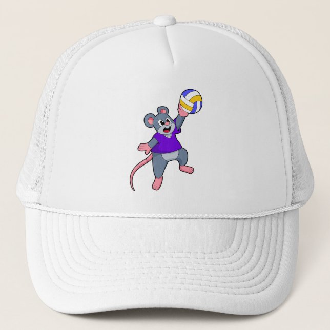 Gorra De Camionero Rata en deportes de voleibol (Anverso)