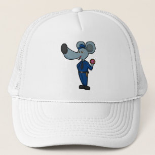 Gorra De Camionero Ratón como oficial de policía con Donut