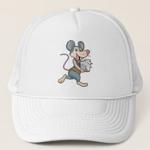 Gorra De Camionero Ratón como secretario con papel