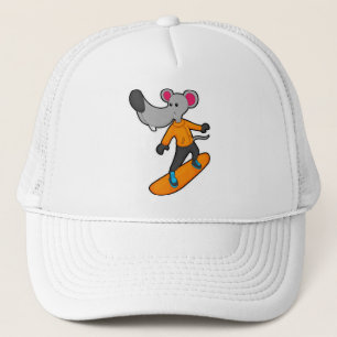 Gorra De Camionero Ratón como snowboard con Snowboard