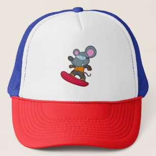 Gorra De Camionero Ratón como snowboard con Snowboard
