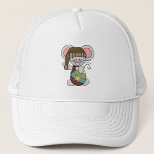 Gorra De Camionero Ratón del navidad con el ornamento