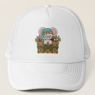 Gorra De Camionero Ratón del navidad en cesta