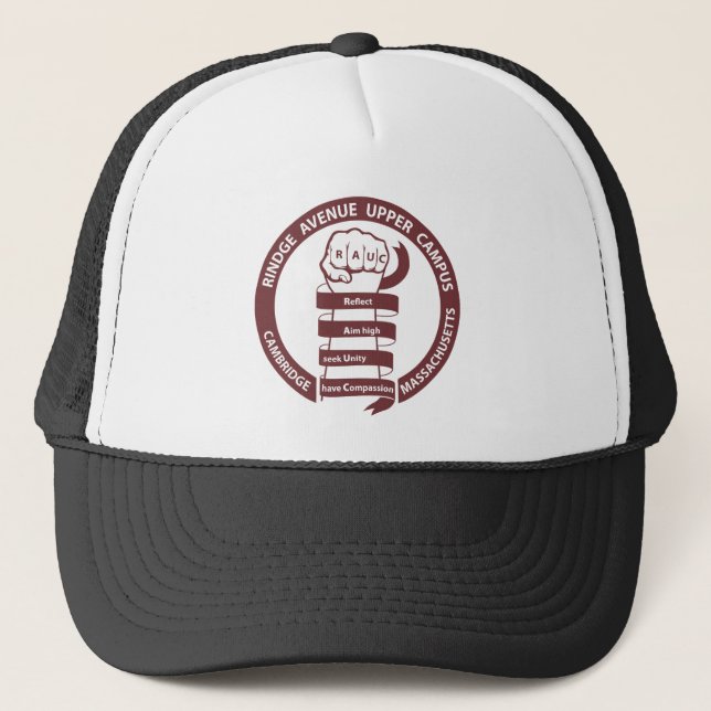 Gorra De Camionero RAUC hat with maroon logo (Anverso)