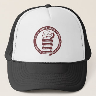 Gorra De Camionero RAUC Trucker Style Hat Maroon Logo