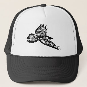 Gorra De Camionero Raven Black Bird Silhouette Corvid