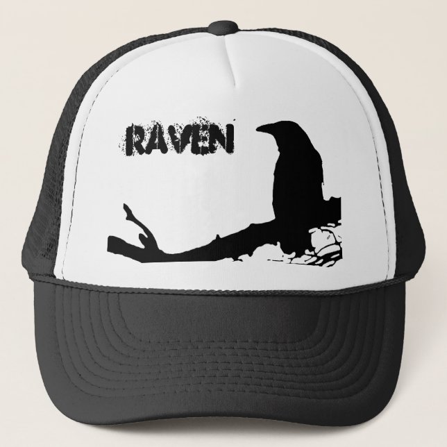 Gorra De Camionero Raven en el árbol (Anverso)