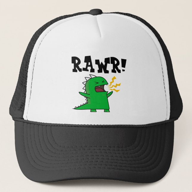 Gorra De Camionero ¡RAWR Dino - personalizable! (Anverso)