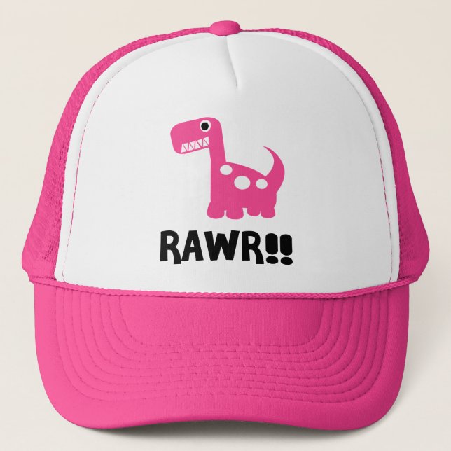 Gorra De Camionero Rawr Dino Pink (Anverso)