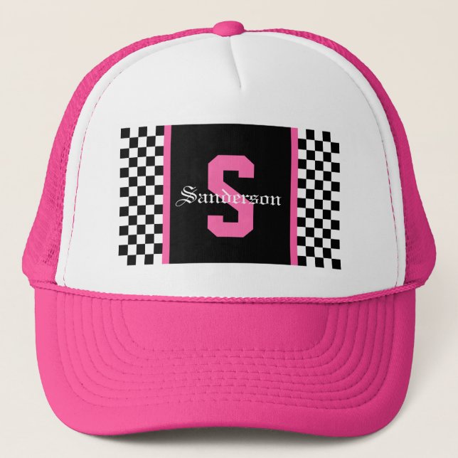 Gorra De Camionero raya de carreras a cuadros (Anverso)