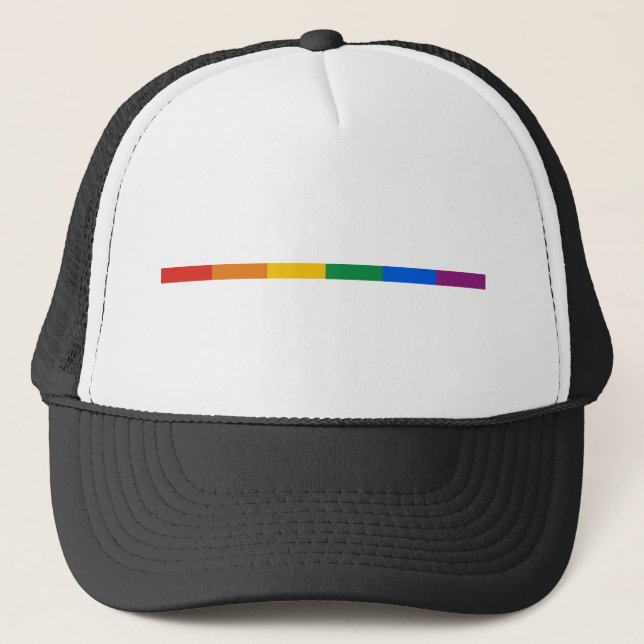 Gorra De Camionero Raya del orgullo gay (Anverso)