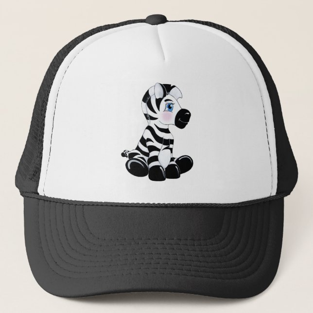 Gorra De Camionero Raya la cebra del bebé (Anverso)