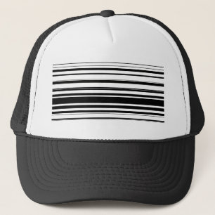 Gorra De Camionero Rayas blancas y negras modernas