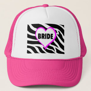 Gorra De Camionero Rayas de la cebra de la novia