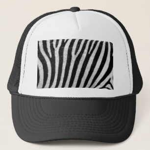 Gorra De Camionero Rayas de pelo de cebra blanca y negra