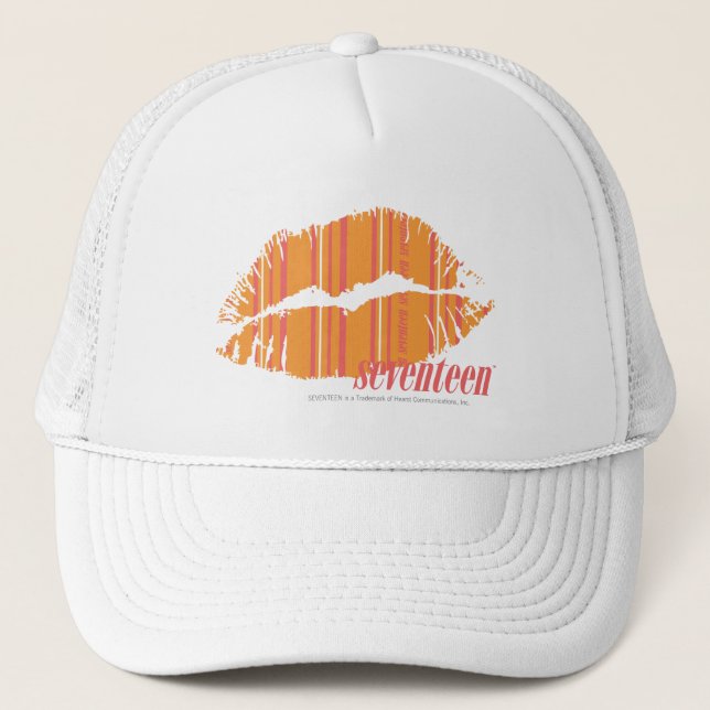 Gorra De Camionero Rayas finas anaranjadas (Anverso)