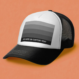 Gorra De Camionero Rayas grises retro con nombre de serie Sans simple