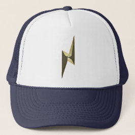 Gorra De Camionero Rayo de trueno dorado moderno