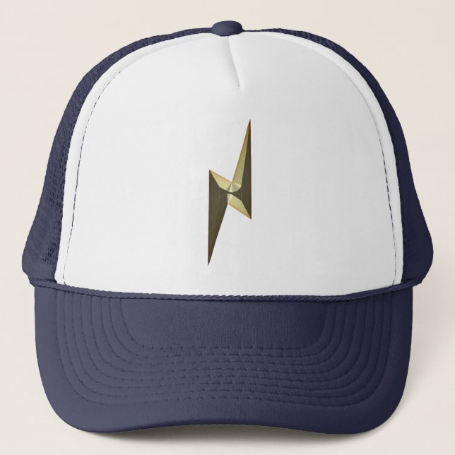 Gorra De Camionero Rayo de trueno dorado moderno (Anverso)