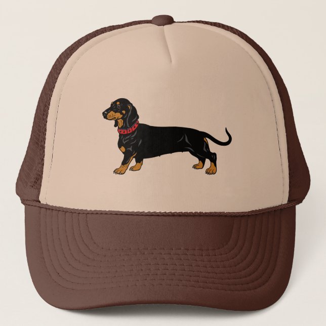 Gorra De Camionero Raza de perro de Dachshund (Anverso)