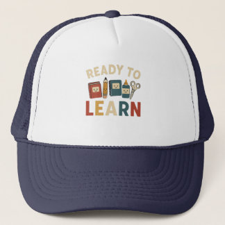 Gorra De Camionero Ready to learn | funny back to school
