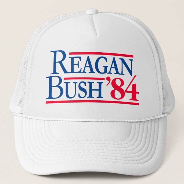 Gorra De Camionero Reagan Bush de 'republicano de Fratty 84 (Anverso)