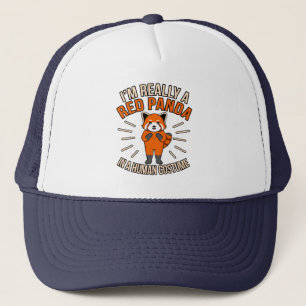 Gorra De Camionero Realmente soy un panda rojo Mascota animal pandas 