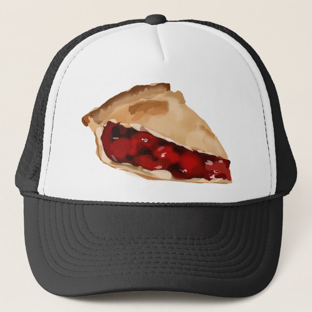 Gorra De Camionero Rebanada de empanada de la cereza (Anverso)