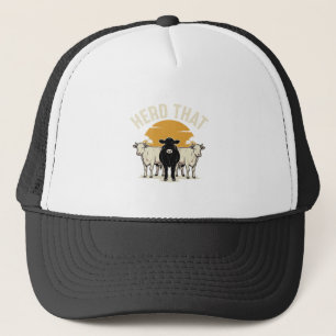 Gorra De Camionero Rebaño Esa Vaca Divertida Diseño de Grabado Vintag