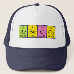 Gorra De Camionero Rebecca periodic table name hat