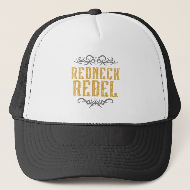 Gorra De Camionero Rebelde de Redneck (Anverso)
