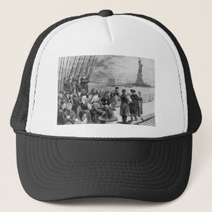 Gorra De Camionero Recepción a la tierra de la libertad de la isla d
