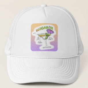 GORRA DE CAMIONERO RECETA DE MARGARITA COCTEL ARTE