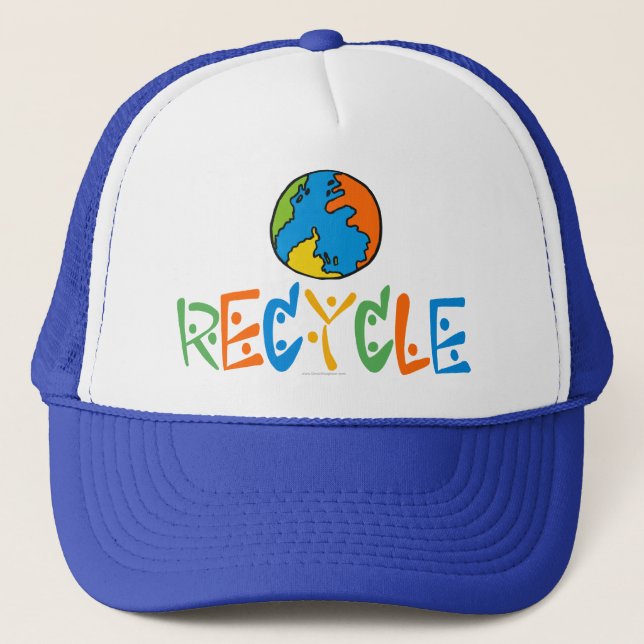 Gorra De Camionero Reciclaje colorido (Anverso)
