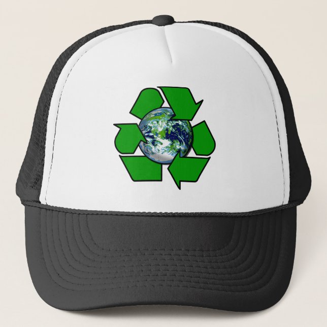 Gorra De Camionero Recicle para la tierra del planeta (Anverso)