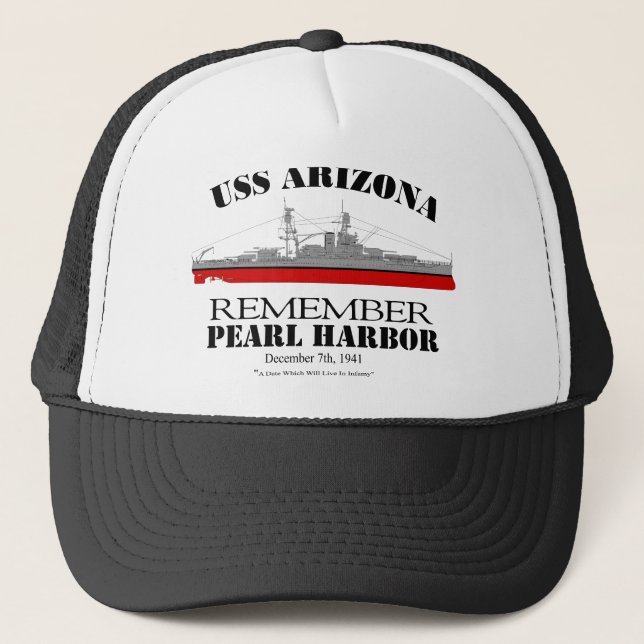 Gorra De Camionero Recordar Pearl Harbor (Anverso)