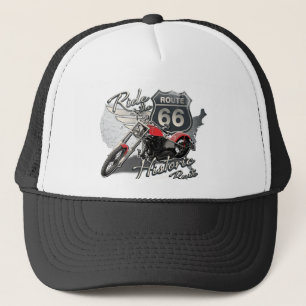 Gorra De Camionero Recorre la ruta 66, Motocicleta antigua