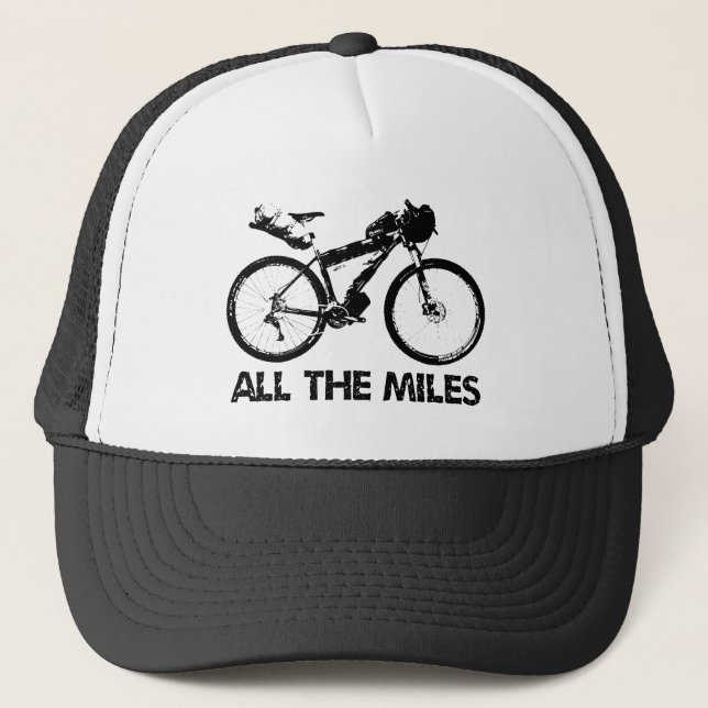 Gorra De Camionero Recorriendo En Bicicleta Todas Las Millas (Anverso)