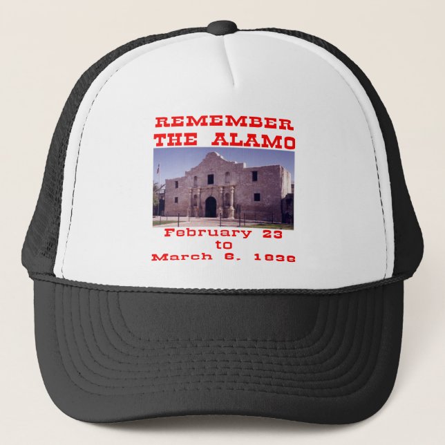 Gorra De Camionero Recuerde el Álamo #001 (Anverso)