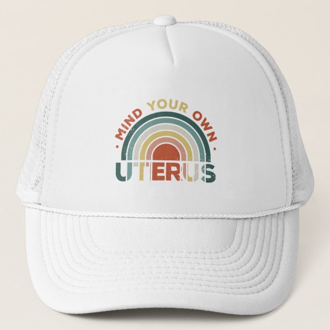 Gorra De Camionero Recuerde Su Propio Feminista Uterus Roe V Wade (Anverso)